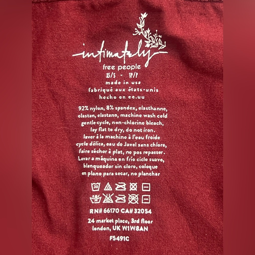 Free People Deep Red Camisole Top - Picture 5 of 5